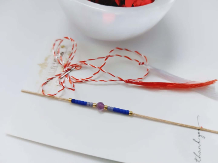 Brățară mărțișor cu ametist - simbol al intuiției și liniștii [1]