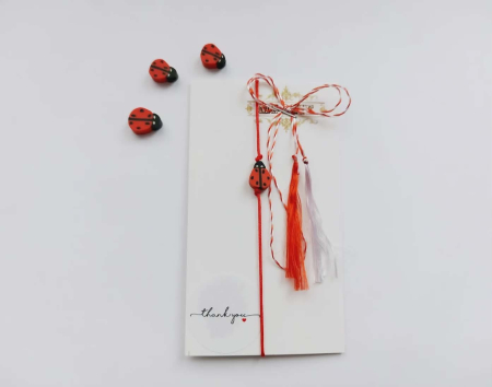 Brățară mărțișor cu buburuză / gărgăriță [1]