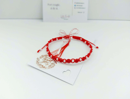 Mărțișoare - Brățară mărțișor cu mărgele toho