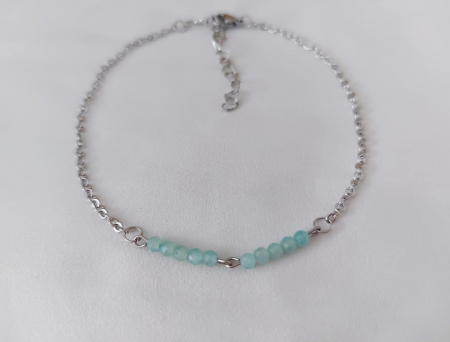 Brățări - Brățară pentru gleznă cu Amazonit