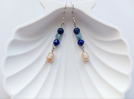 Bijuterii pietre semiprețioase - Cercei Sea Waves