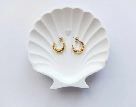 Cercei - Cercei semilună aurii GLOW