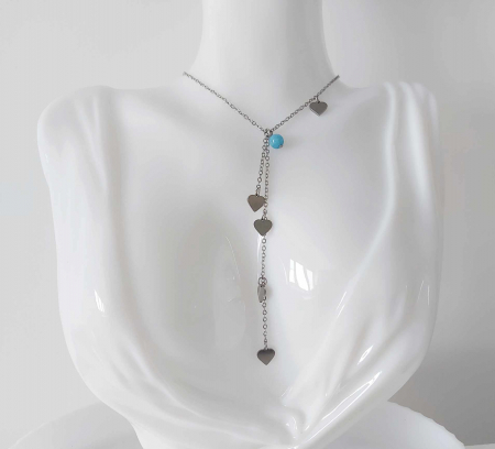 Coliere - Colier 'Calm și Iubire' cu Jad acvamarin