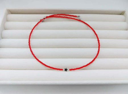 Miyuki - Colier cu hematit steluță RED STAR