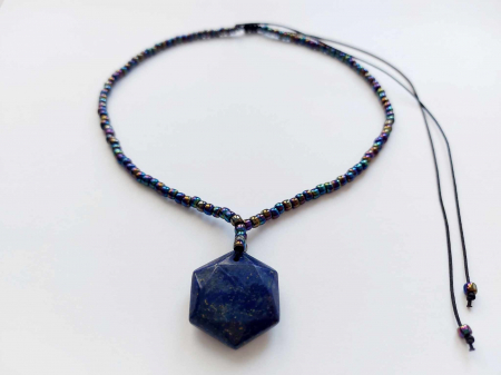 Coliere - Colier cu Lapis Lazuli și mărgele Toho