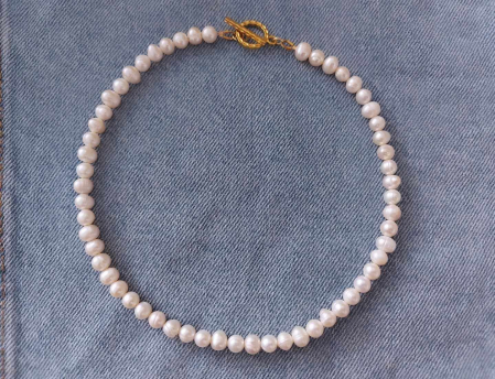 Bijuterii pietre semiprețioase - Colier cu perle de cultură PERLINE