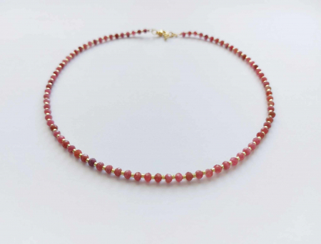 Coliere - Colier 'Magia Iubirii' cu Rodocrozit & Mărgele japoneze