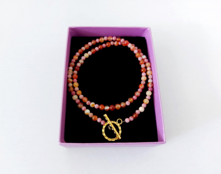 Colier "Curaj & Armonie" cu Rodonit și Carneol [1]