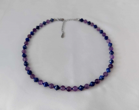 Colier 'Sclipiri de Violet' cu Ametist și Lapis Lazuli [2]