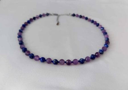 Colier 'Sclipiri de Violet' cu Ametist și Lapis Lazuli [1]