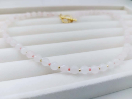 Colierul 'Touch of love' cu miyuki și cuarț roz [1]