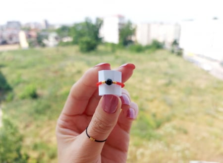 Inel cu Onix și miyuki placate cu Aur [2]