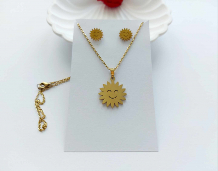 Set cercei și lănțișor 'Soare' [2]