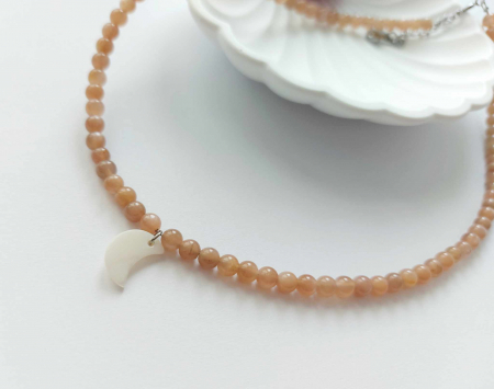 Colier cu piatra soarelui si sidef SOLE [1]