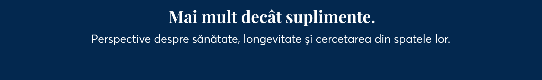 Mai mult decat suplimente