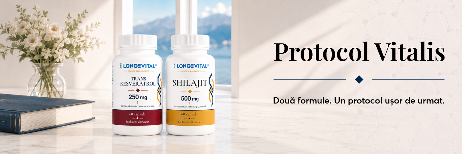Longevital Protocol Vitalis – Trans-Resveratrol și Shilajit