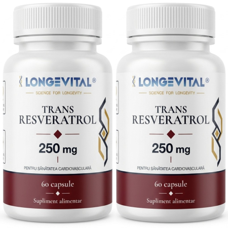 Suplimente alimentare - Trans-Resveratrol Longevital Starter Pack – 2 x 60 capsule
