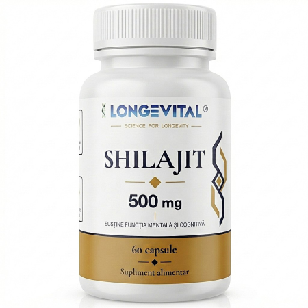 Suplimente alimentare - Shilajit Longevital 500 mg – 60 capsule vegetale