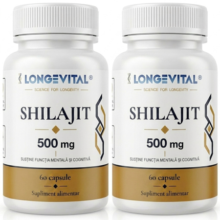 Suplimente alimentare - Shilajit Longevital Starter Pack – 2 x 60 capsule