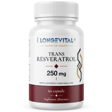 Suplimente alimentare - Longevital Trans-Resveratrol 250 mg 60 capsule vegetale