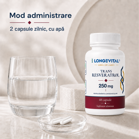 Longevital Trans-Resveratrol 250 mg 60 capsule vegetale [4]
