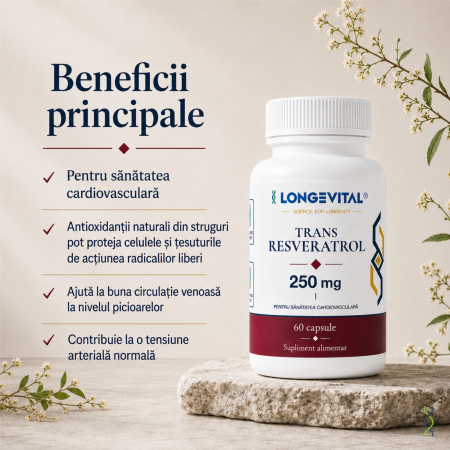Longevital Trans-Resveratrol 250 mg 60 capsule vegetale [1]