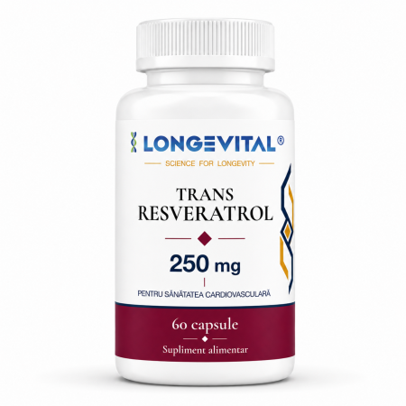 Suplimente alimentare - Longevital Trans-Resveratrol 250 mg 60 capsule vegetale supliment alimentar