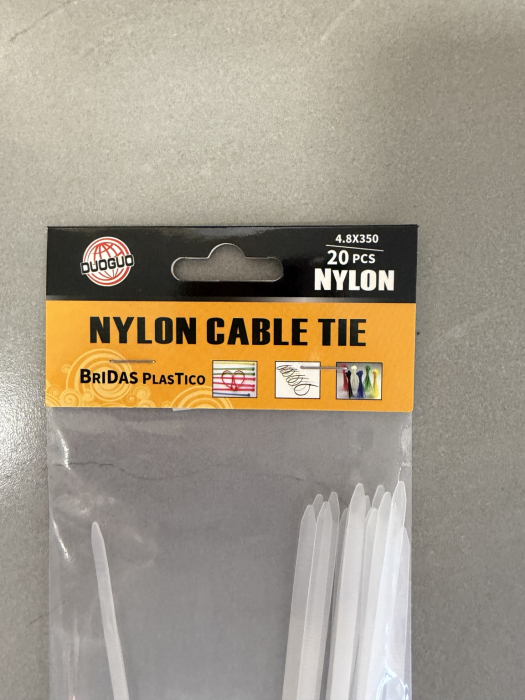 Pachet DUOGUO cu 20 de coliere de cablu din nylon alb [2]