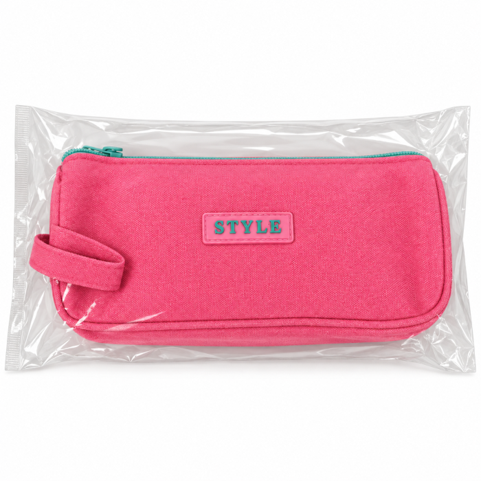 Penar Textil STYLE cu Fermoar – Roz Pastel [2]