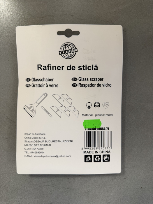 Set DUOGUO cu două raclete galbene pentru sticlă [2]