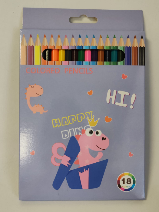 Set 18 creioane colorate Let's Go Travel – Colored Pencils [4]