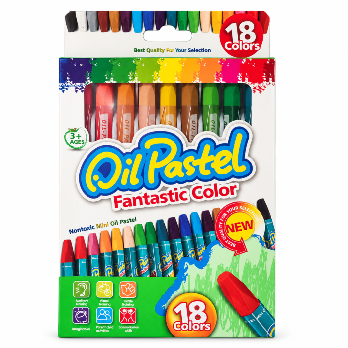 Set 18 pasteluri cerate în ulei Oil Pastel Fantastic Color – culori intense [1]