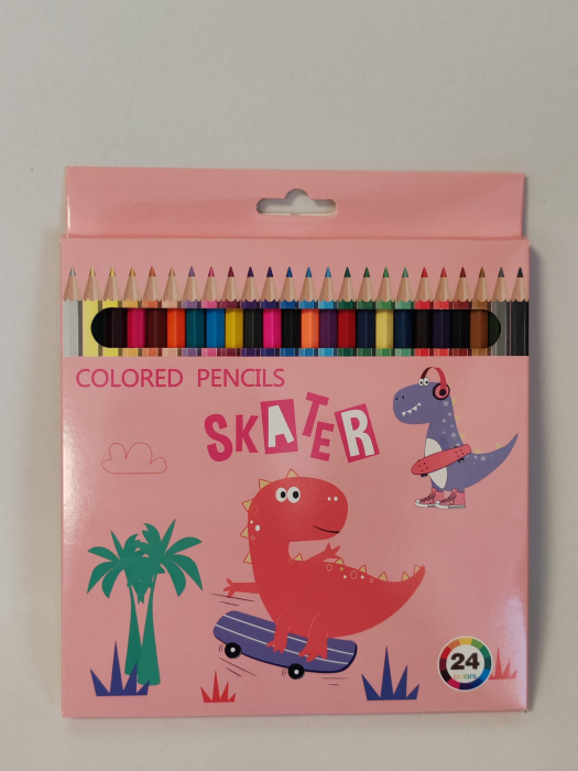 Set 24 creioane colorate Happy Dino – Colored Pencils [2]