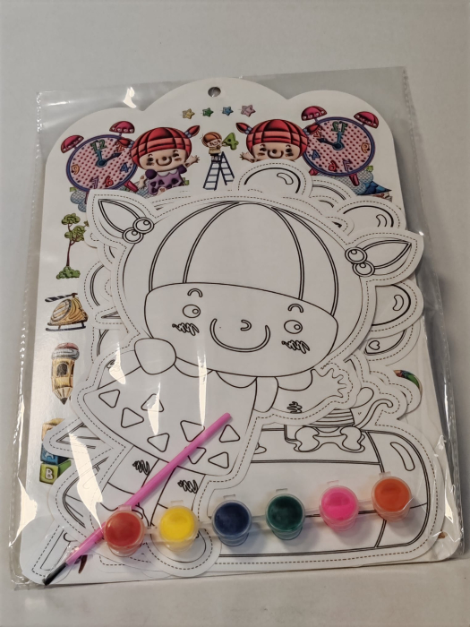 Set Creativ de Pictură pe Carton – Modele Asortate cu Pensulă și Culori [2]
