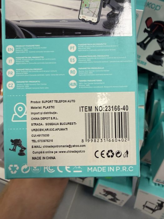 Suport auto pentru telefon OKOP KP-908 cu ventuză și braț reglabil [4]