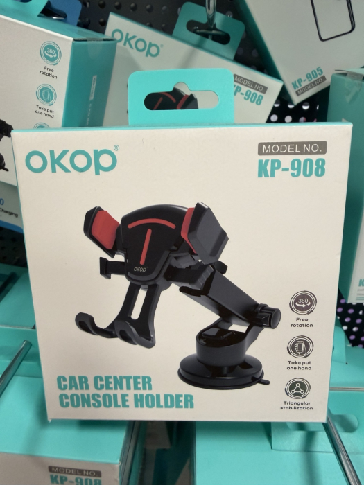 Suport auto pentru telefon OKOP KP-908 cu ventuză și braț reglabil [2]