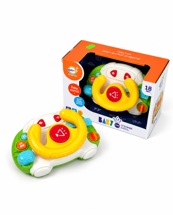 Volan interactiv muzical pentru bebeluși Chimstar Baby Toy Steering Wheel [2]