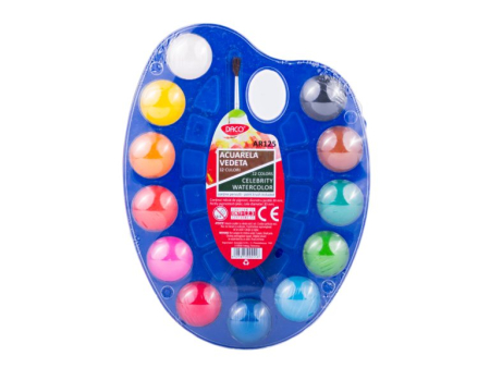 Birotica/Papetarie - ACUARELE PALETA 12 CULORI VEDETA DACO AR125