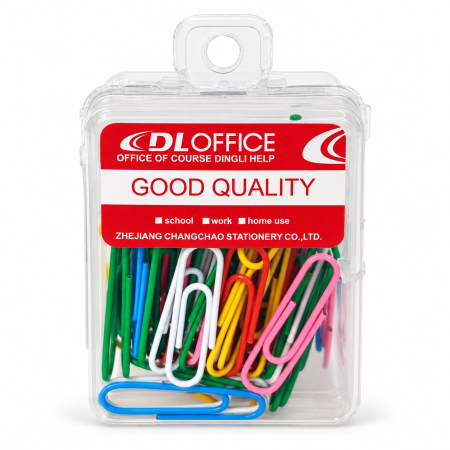 Accesorii de birou - Agrafe de Birou Colorate în Cutie cu Capac – Organizare Documente