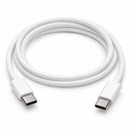 Gadgeturi și accesorii - Cablu de încărcare alb EZRA DC365 USB-C–USB-C 1 m 60 W