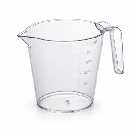 Toate produsele - Cană gradată transparentă din plastic, 600 ml