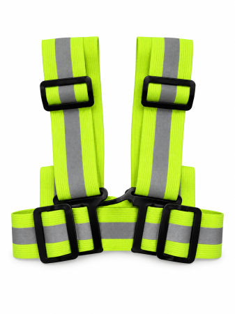 Îmbrăcăminte și încălțăminte - Centură reflectorizantă tip ham, galben fluorescent, bandă 4 cm