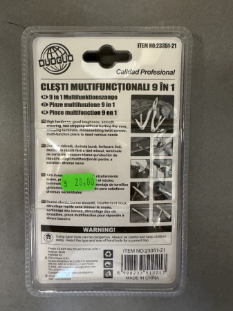 Clește multifuncțional pliabil DUOGUO 9 în 1 cu mânere albastre [1]