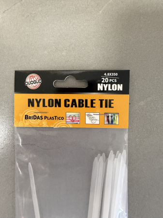 Pachet DUOGUO cu 20 de coliere de cablu din nylon alb [1]