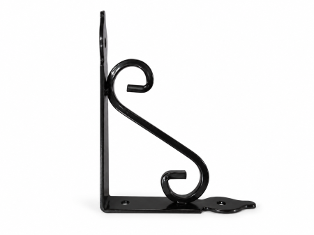 Unelte și bricolaj - Colțar metalic ornamental pentru raft, negru, 110 × 140 mm