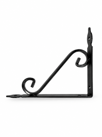Unelte și bricolaj - Colțar metalic ornamental pentru raft, negru, 190 × 140 mm