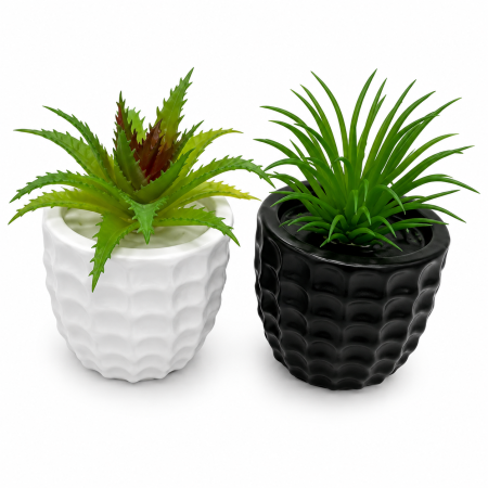 Decorațiuni - Ghiveci flori artificiale 6*9cm