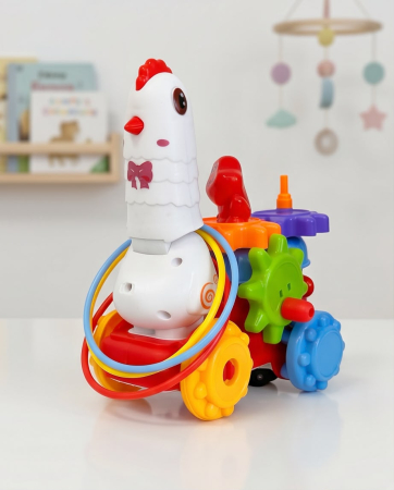 Joc interactiv cu inele și găinușă rotativă HD Turn Around Ring Toss Throwing Game [1]