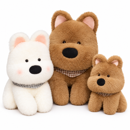 Figurine și surprize - Jucărie de pluș tip cățeluș Westie, 35 cm