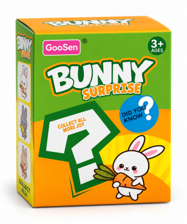 Figurine și surprize - Jucărie surpriză GooSen Bunny Surprise – Figurină iepuraș misterioasă, 3+ ani